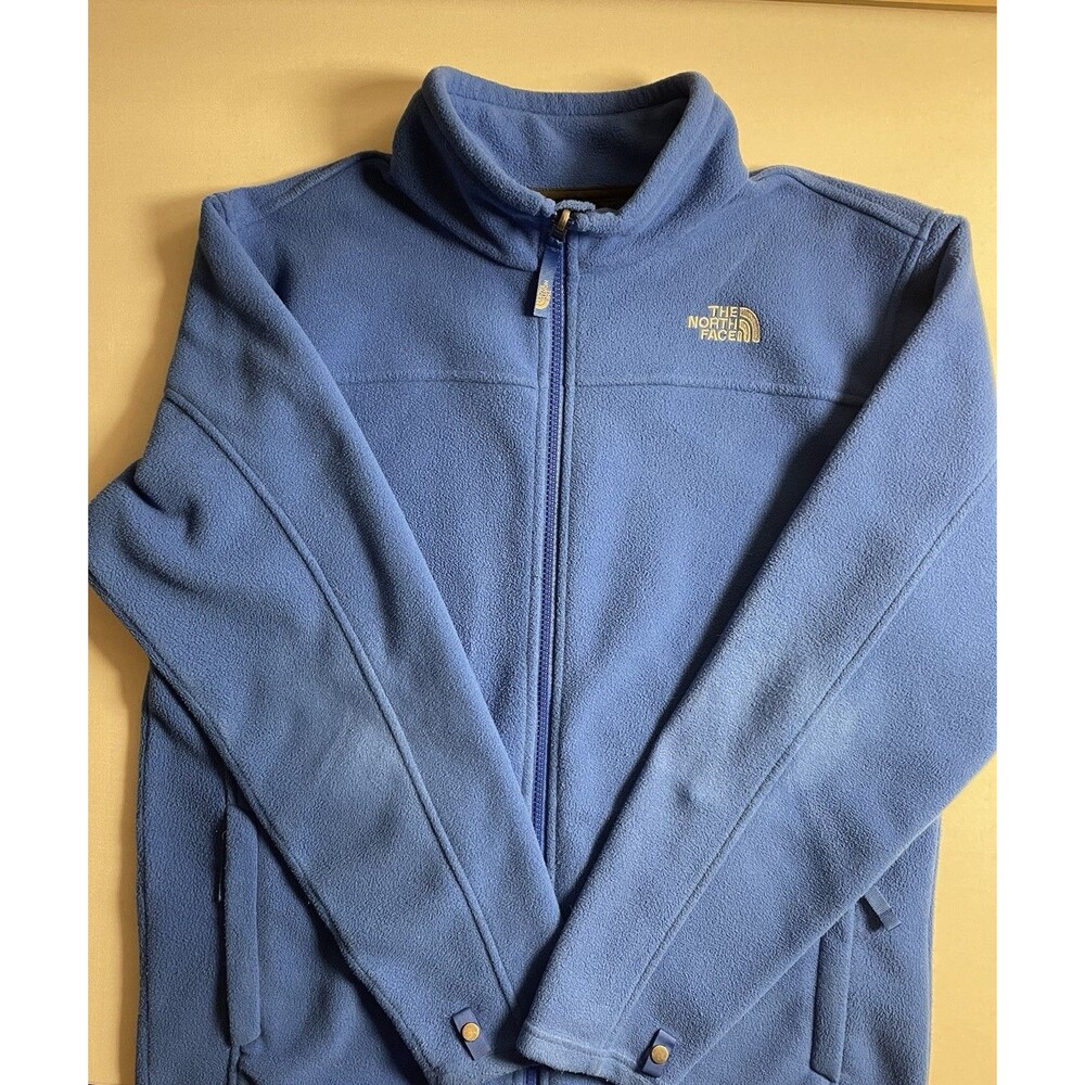 North Face Fleece Jacket Boys Size XL (18/20) Royal Blue Full Zip Mock Neck